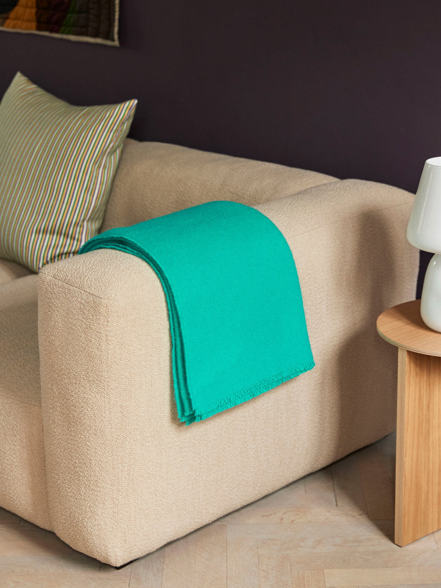 HAY Mono blanket, 130 x 180 cm, aqua green | Finnish Design Shop