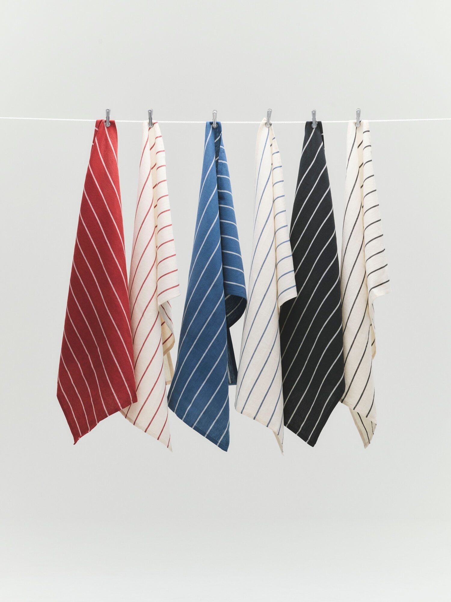 HAY Outdoor Market tea towel, set of 2, black - beige | Finnish Design Shop