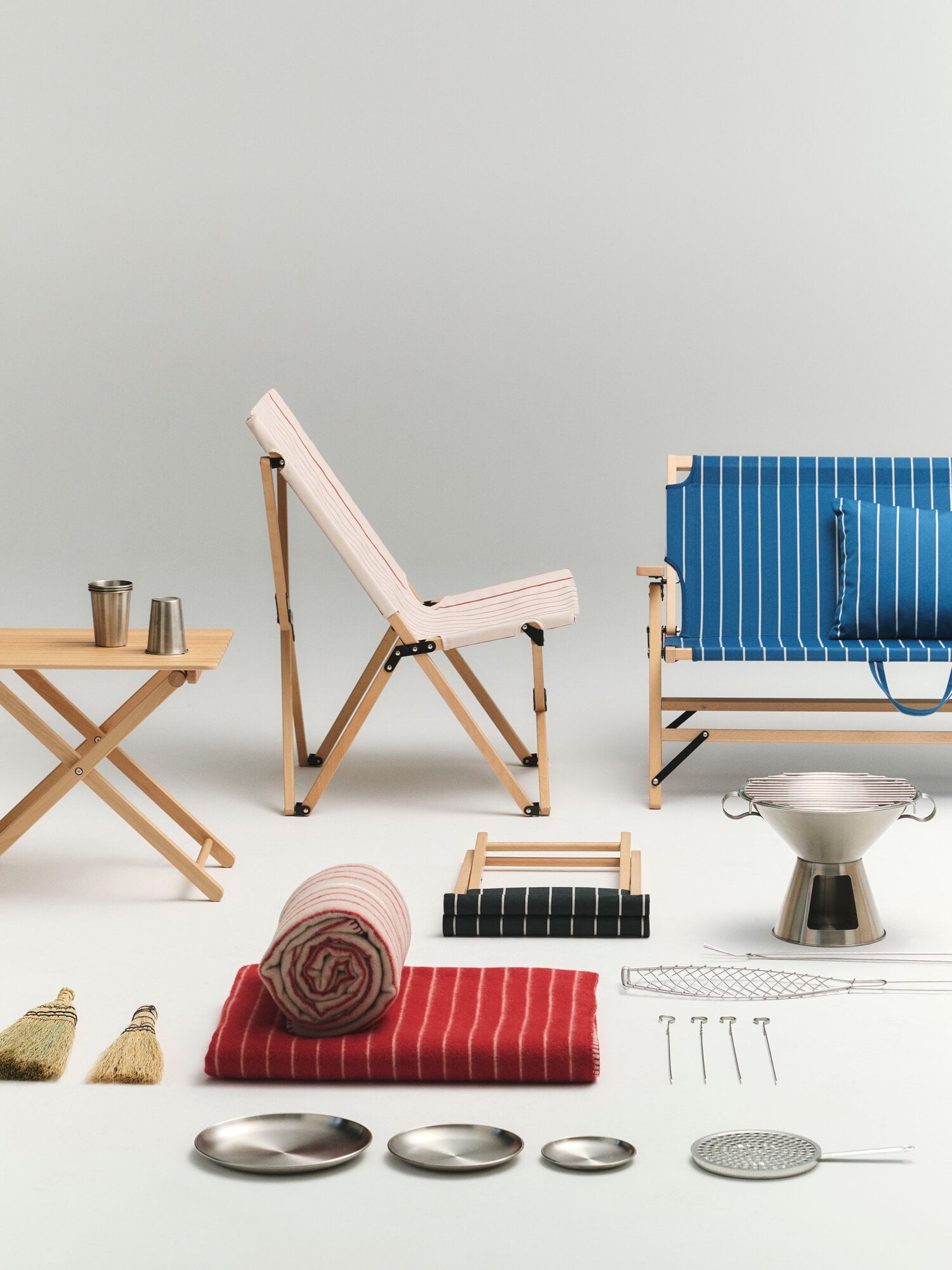 HAY Outdoor Market hand broom, M, natural | Finnish Design Shop UK