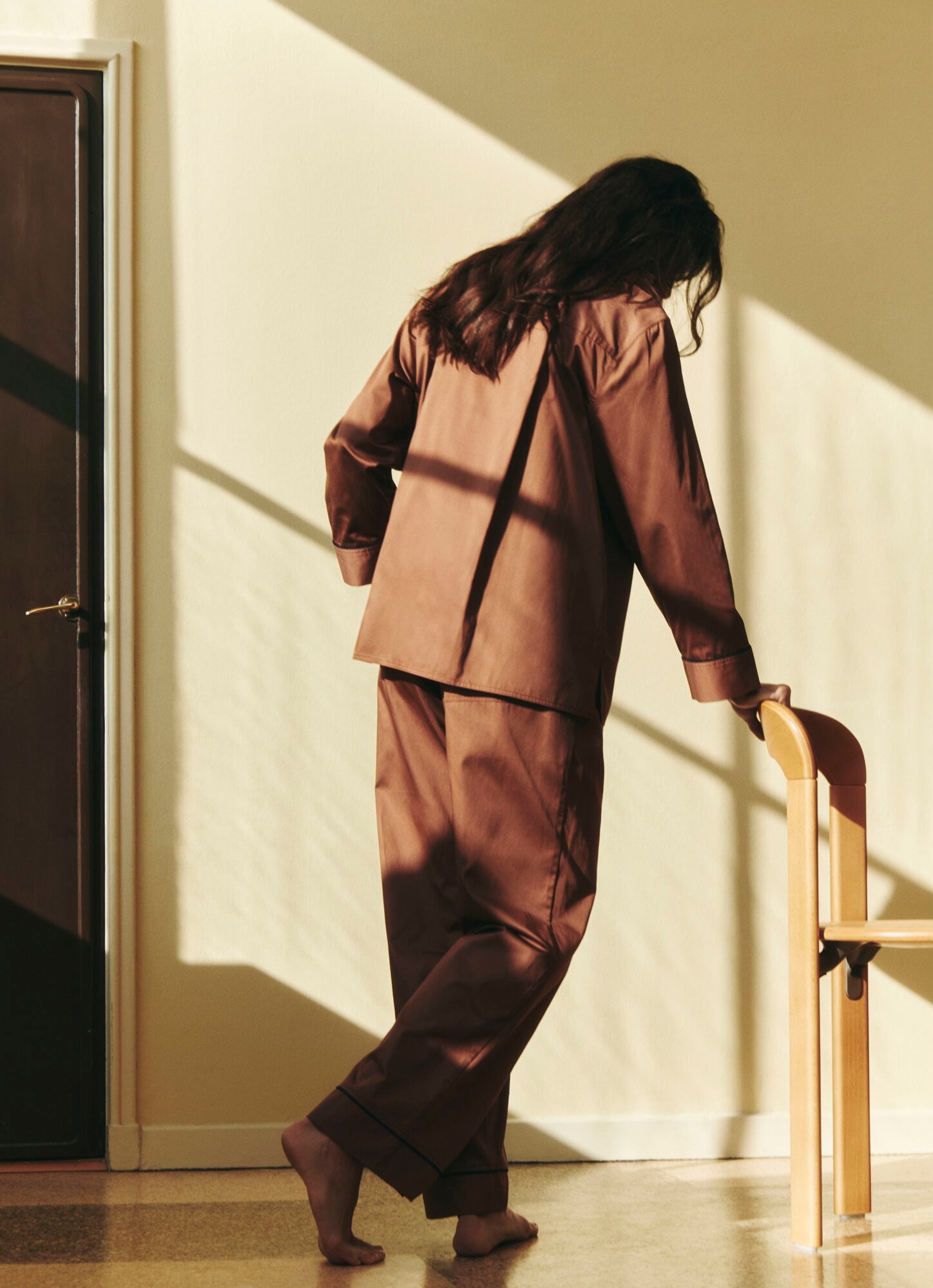 HAY Outline pyjama trousers, milk chocolate | Finnish Design Shop