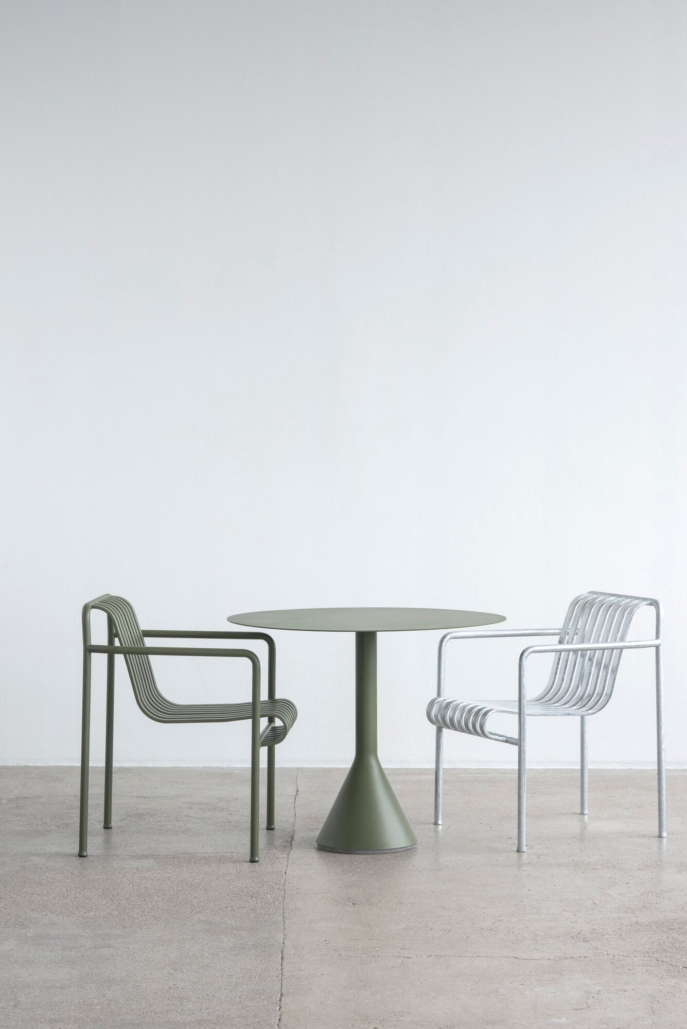HAY Palissade Cone table, 70 cm, olive | Finnish Design Shop