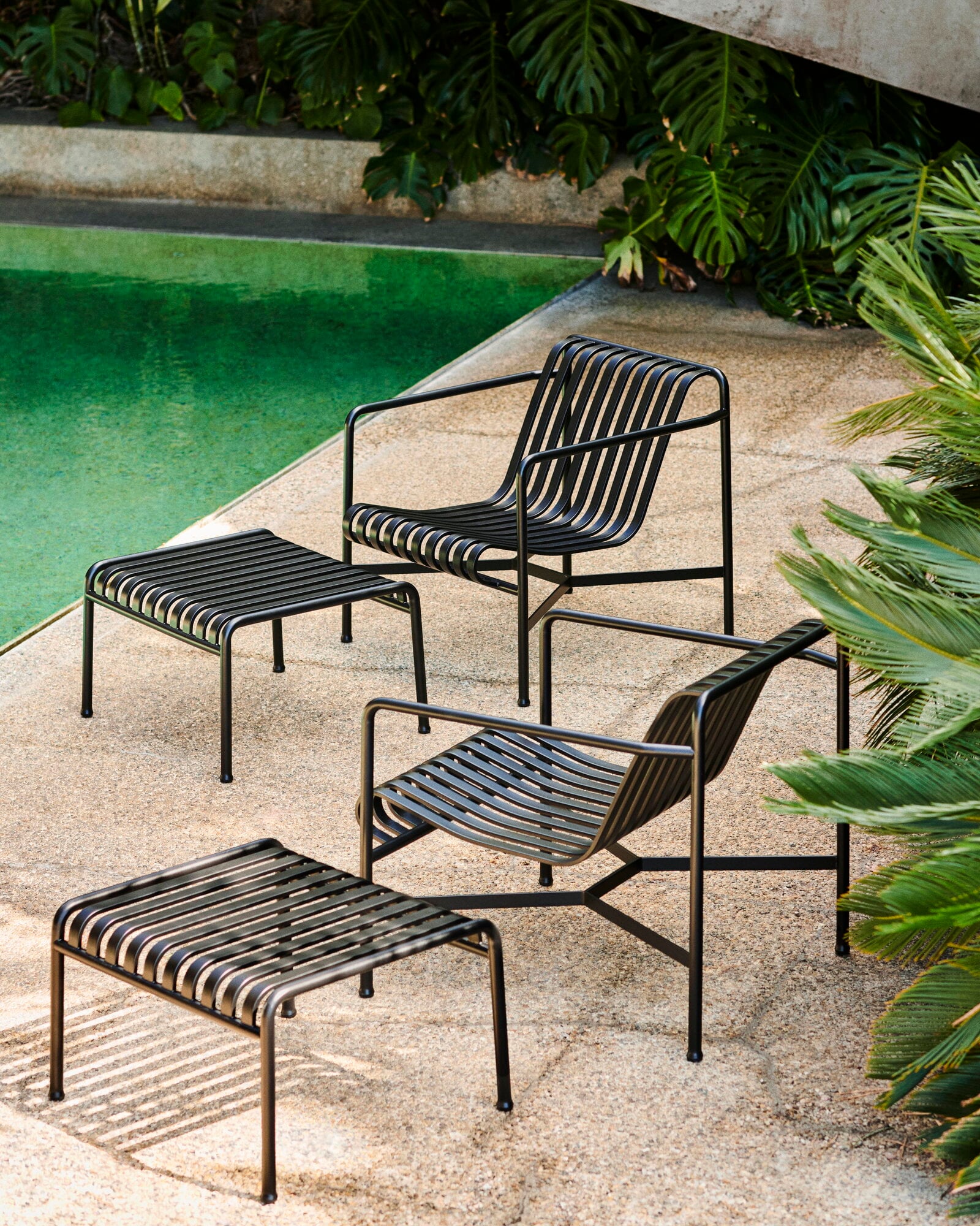 HAY Palissade lounge chair, low, anthracite | Finnish Design Shop