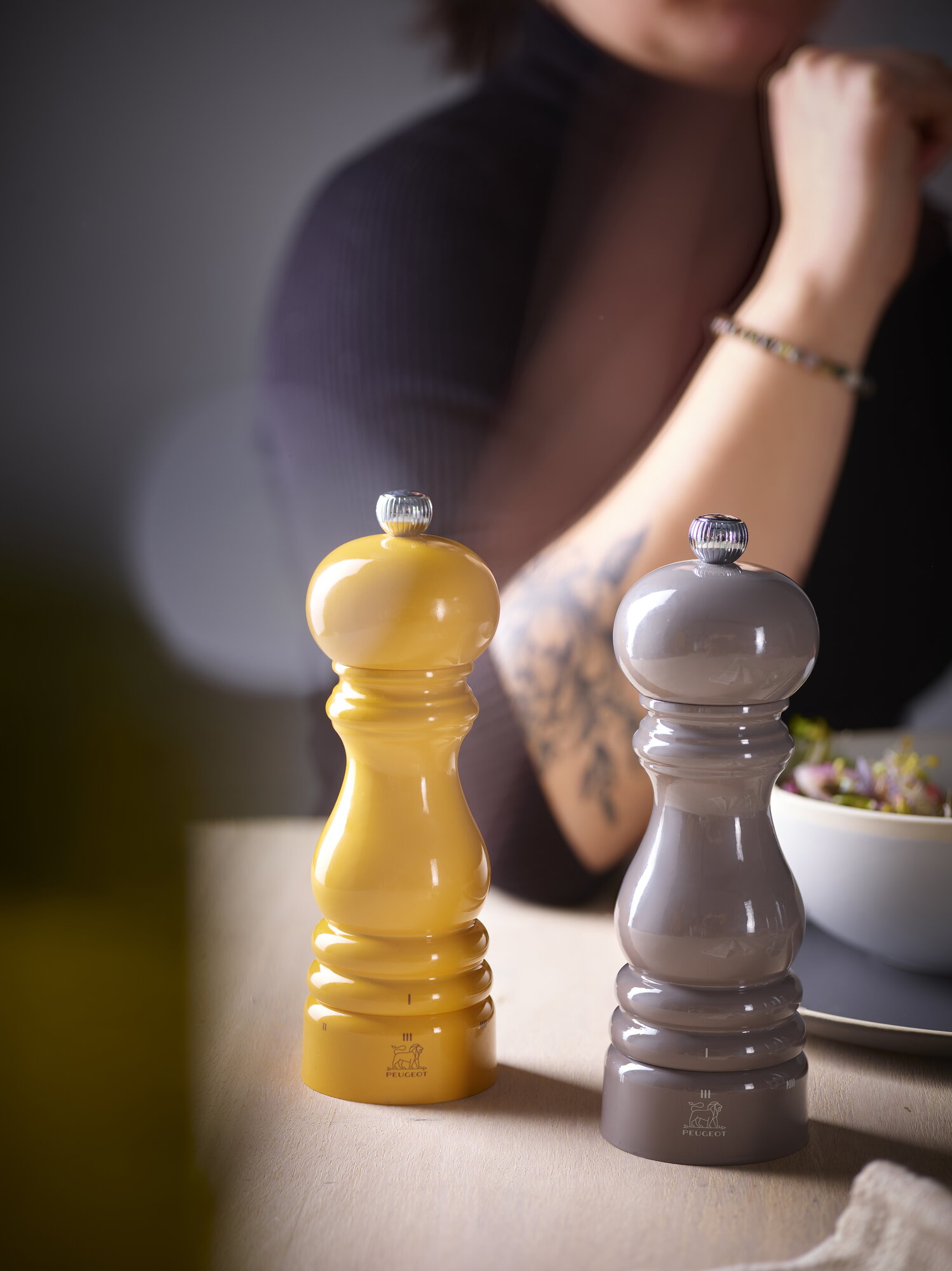 PEUGEOT - Paris U'Select - Macinasale Da 12 Cm, 6 Impostazioni Predefinite, In Legno Certificato PEFC, Prodotto In Francia, Colore Rosso Passione