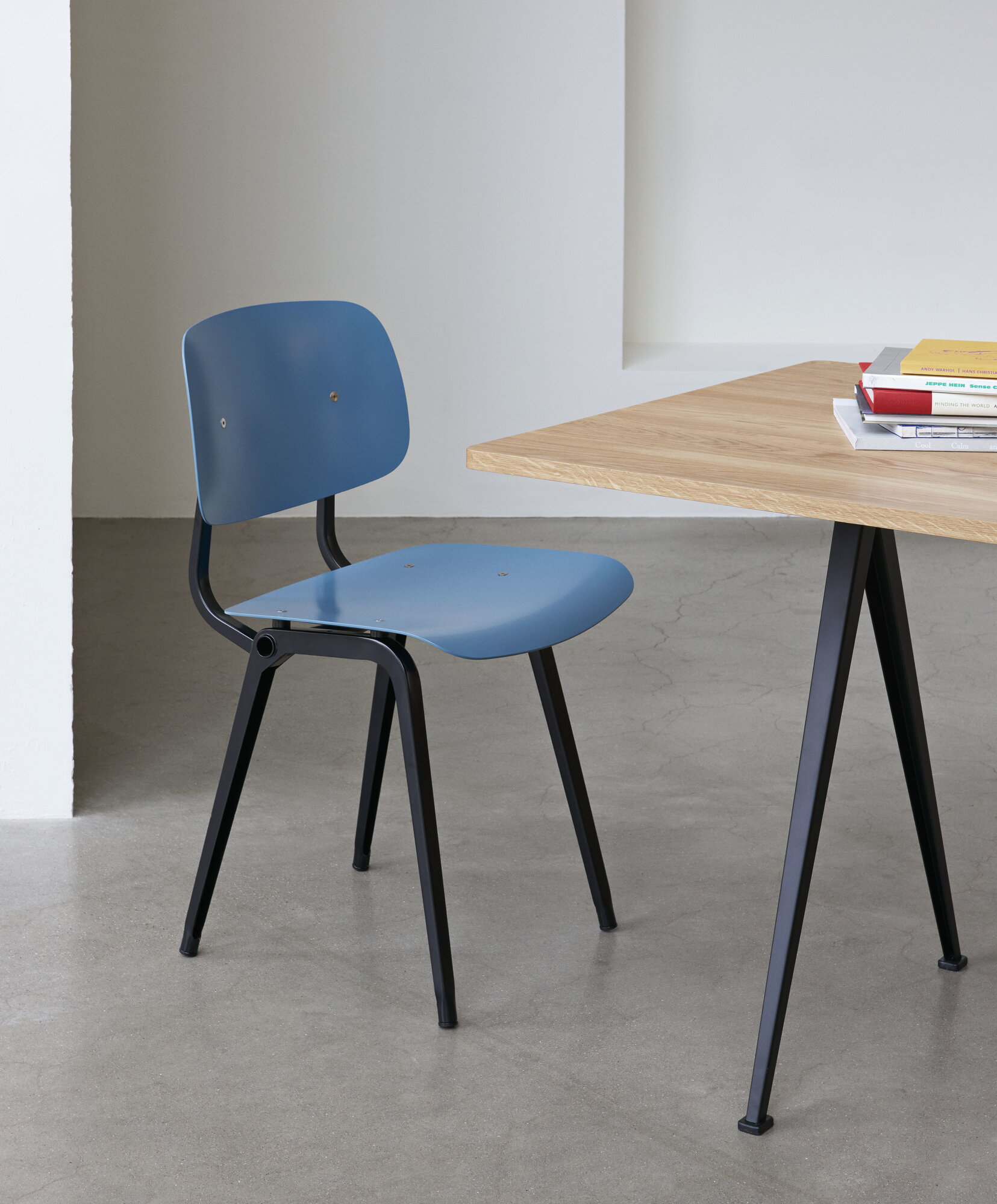 HAY Revolt chair, black - azure blue 3.0 | Finnish Design Shop