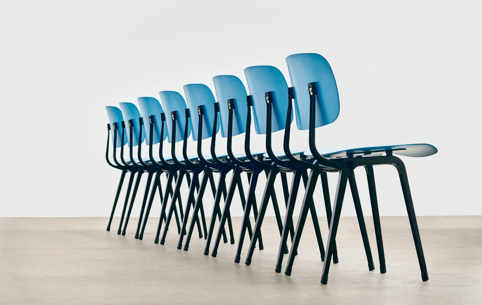 HAY Revolt chair, black - azure blue 3.0 | Finnish Design Shop