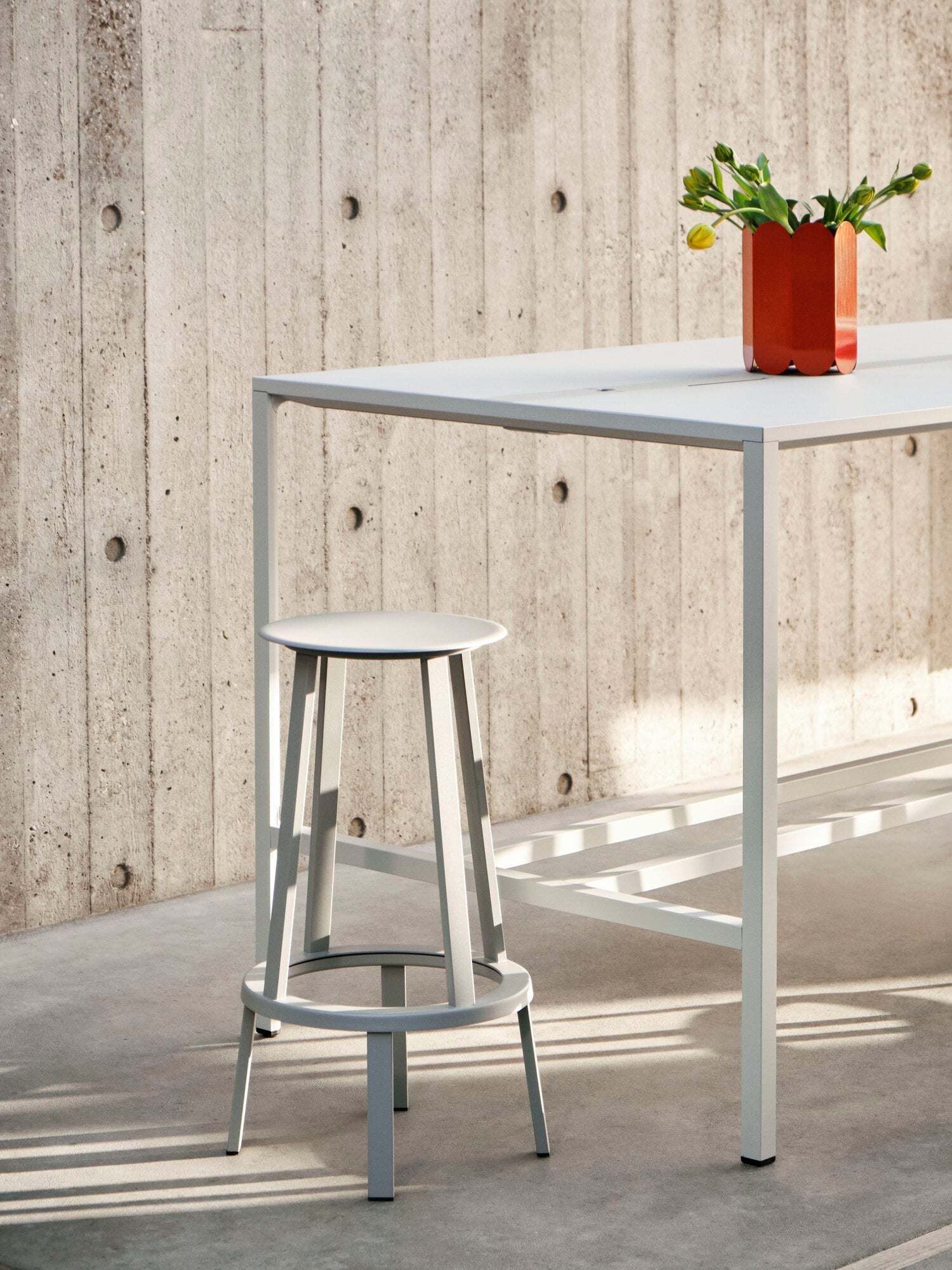 HAY Revolver bar stool, 76 cm, grey | Finnish Design Shop