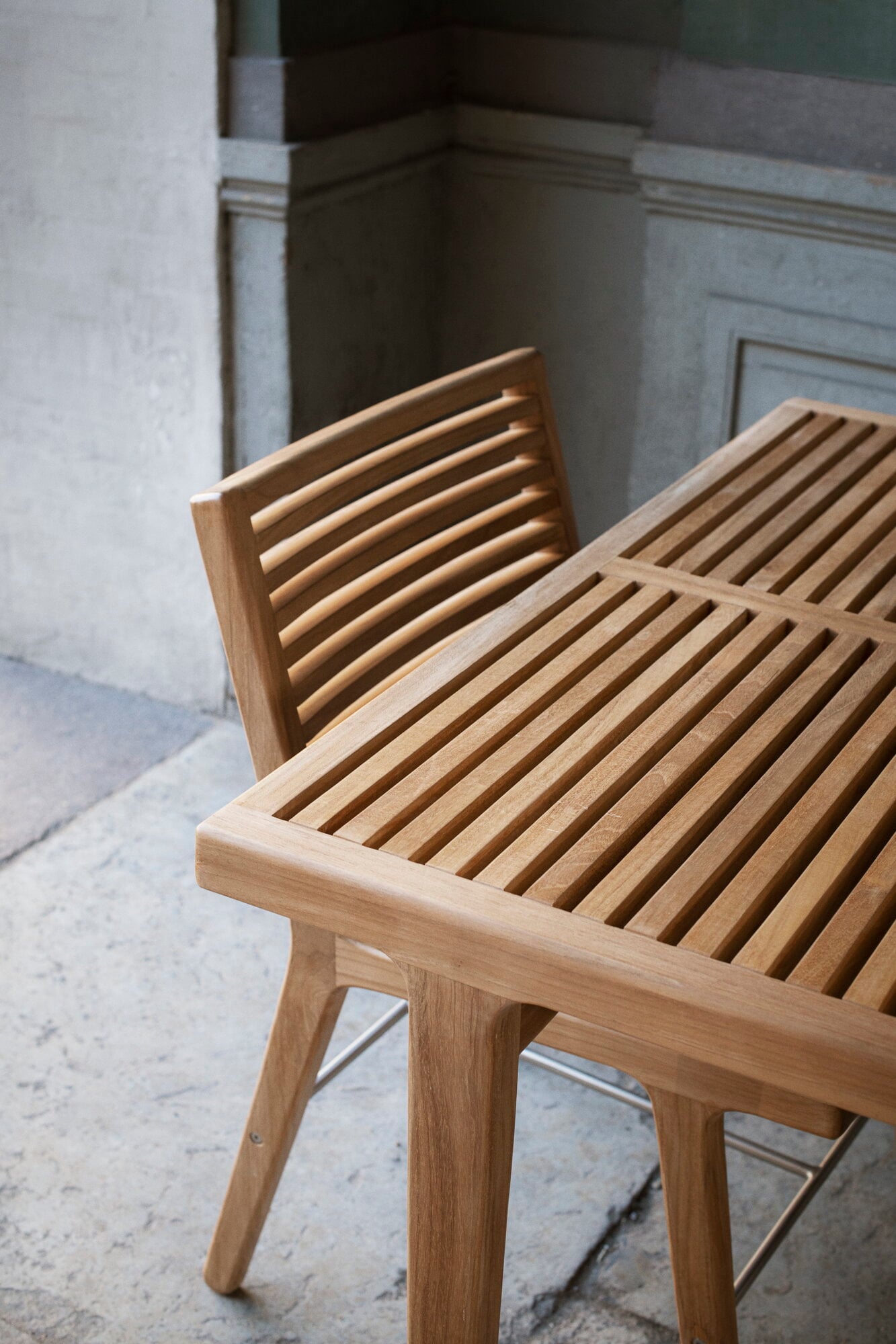Chair Frame Ribs Sibast RIB dining chair, teak - stainless steel | Finnish Design Shop