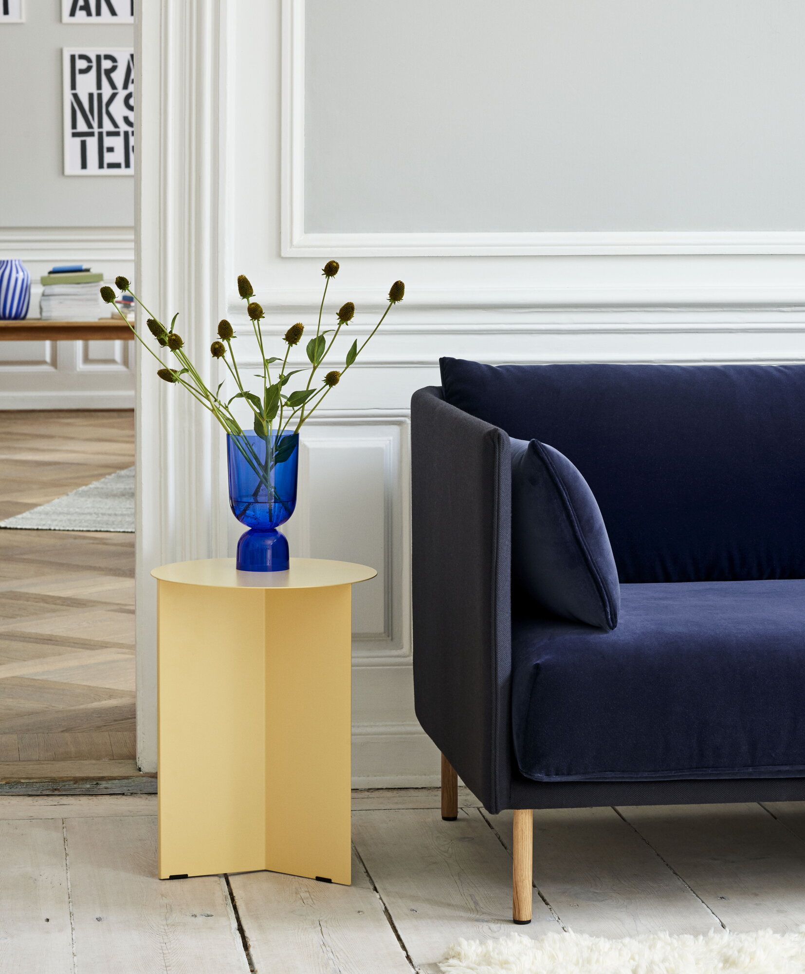 サイドテーブル・ナイトテーブル・ローテーブル HAY SLIT TABLE HIGH YELLOW HAY Slit table, 35 cm, high, light yellow | Finnish Design Shop