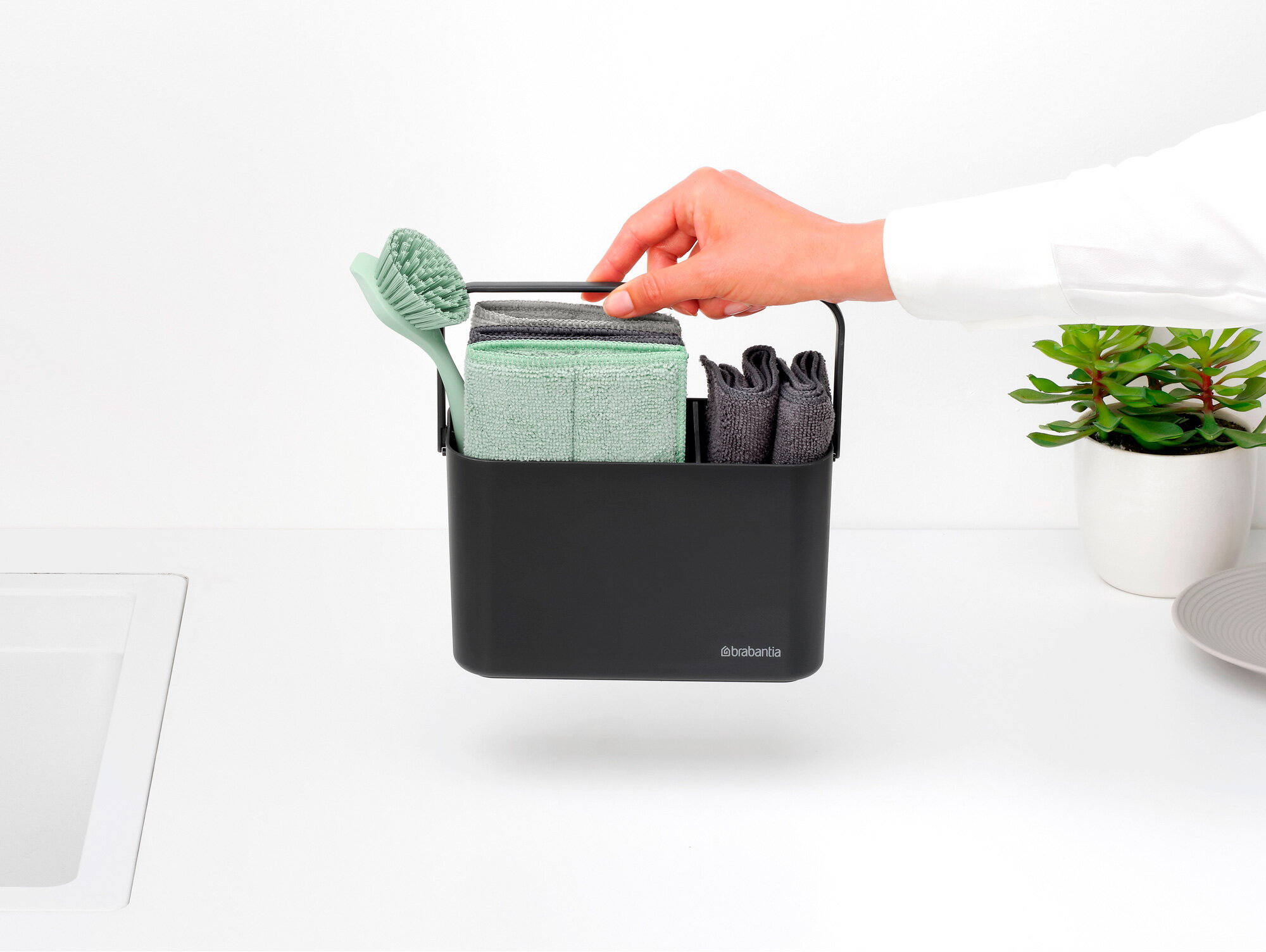 Brabantia SinkSide Aanrechtorganizer, 8-delig dark grey kopen