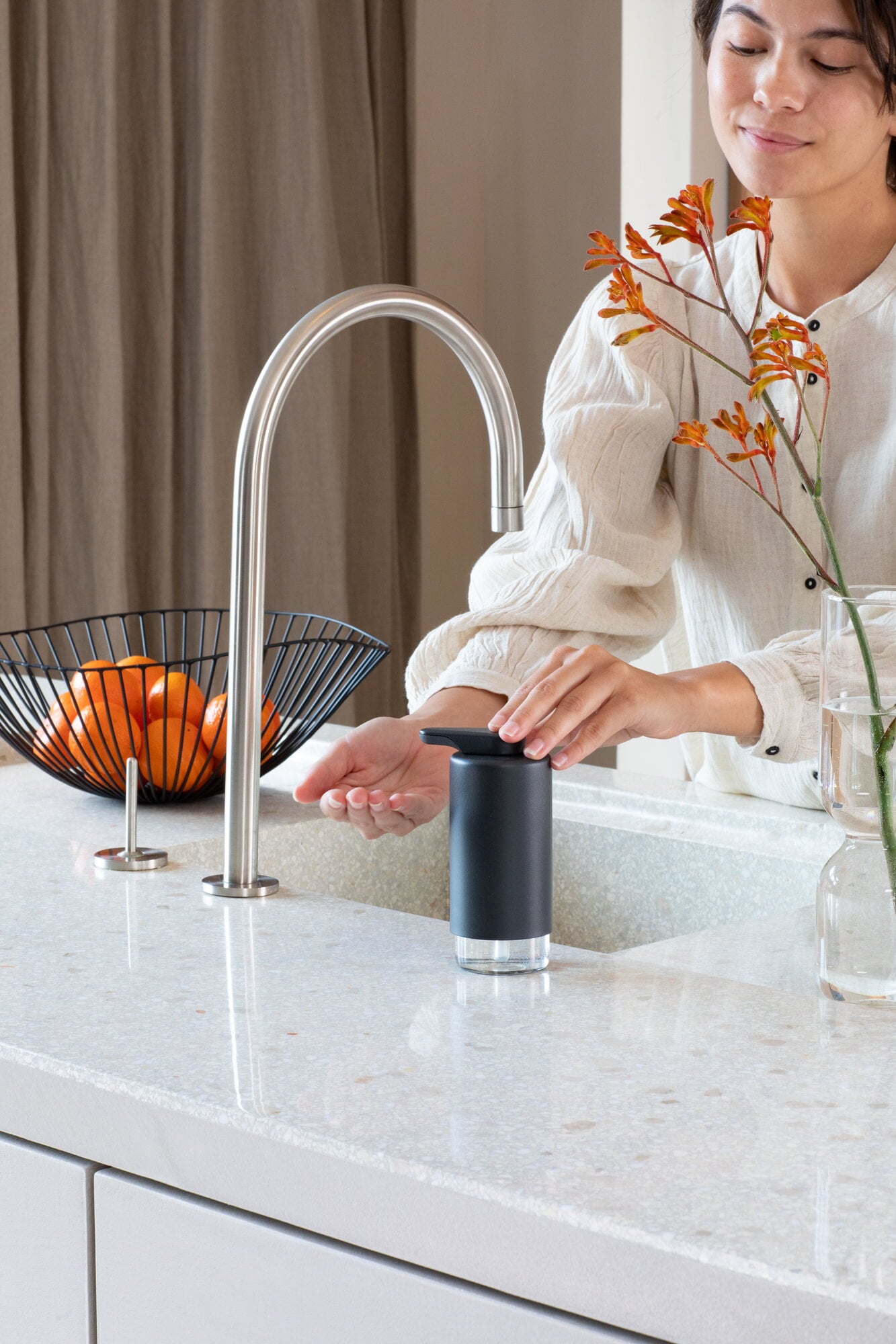 Brabantia SinkStyle Zeepdispenser Set Donkergrijs