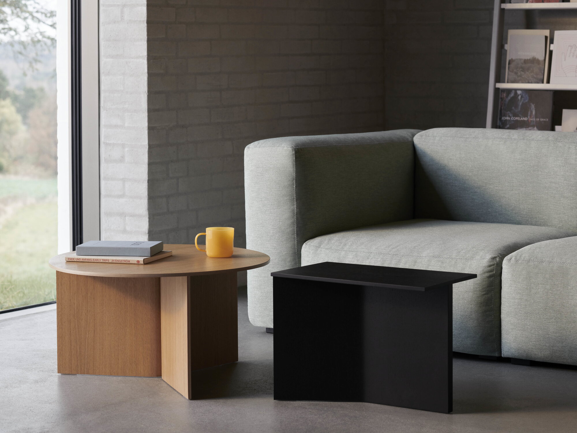 HAY Slit Wood Oblong table, 50 x 28 cm, black | Finnish Design Shop