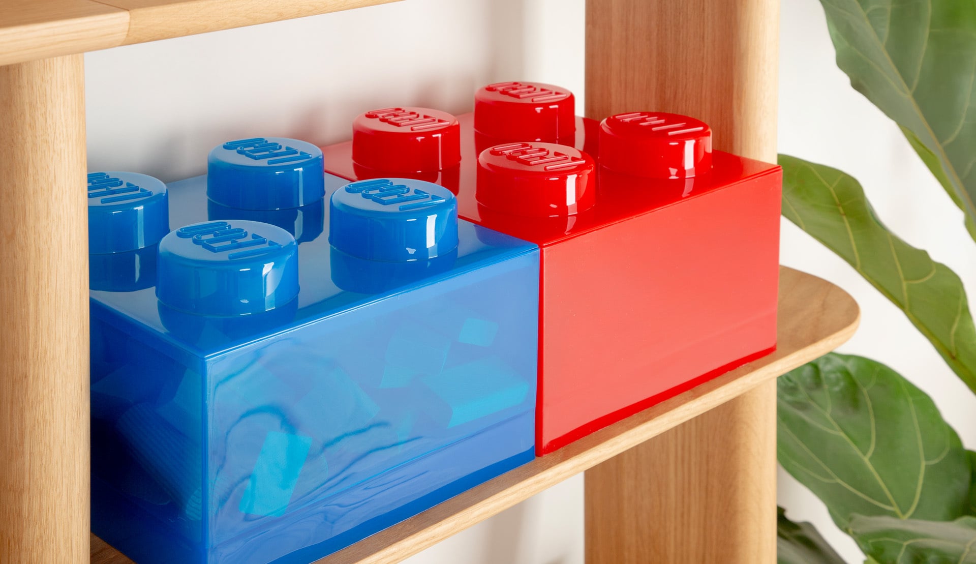 Room Copenhagen Lego Storage Brick 4 Top Lid, translucent red | Finnish ...