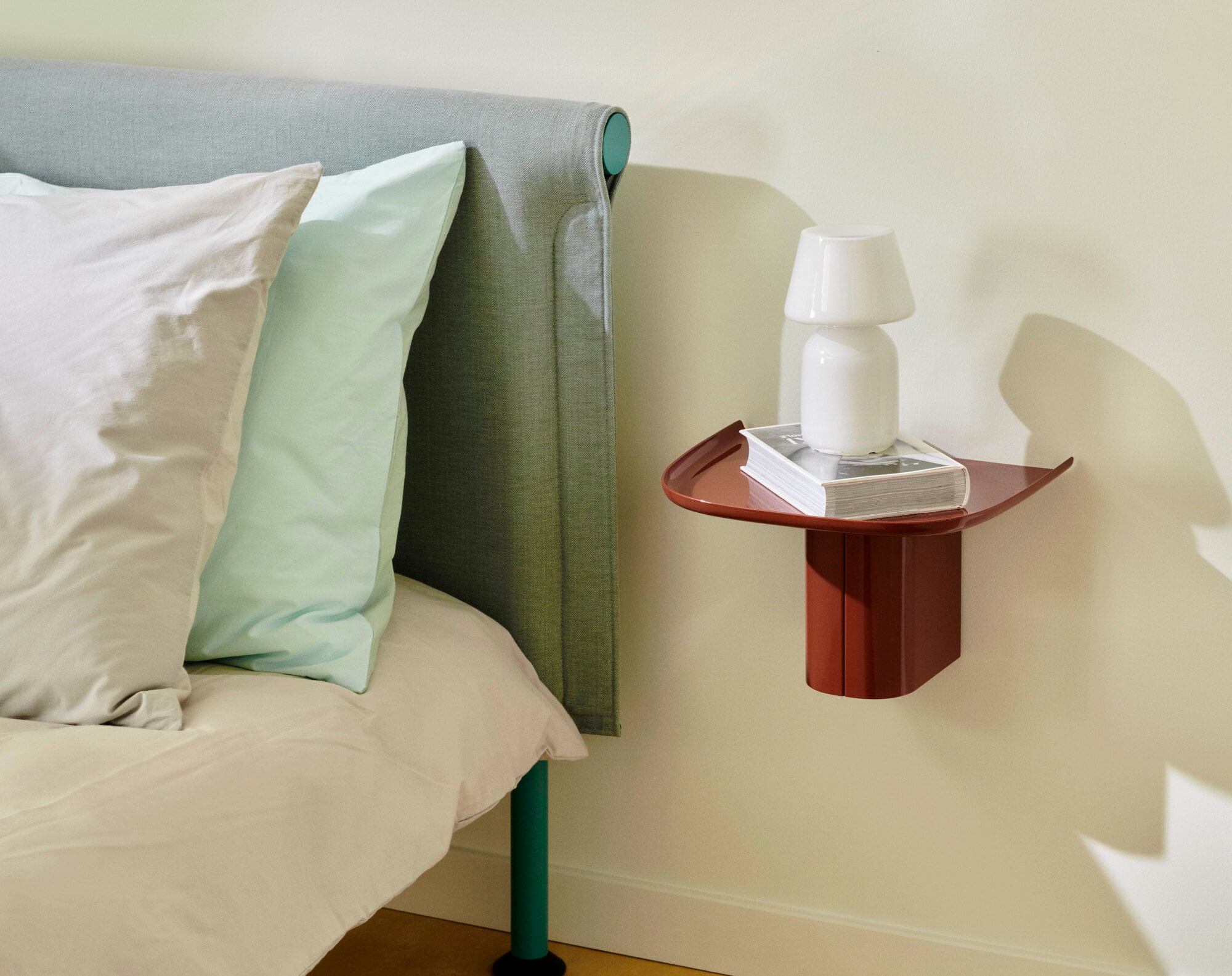 HAY Korpus shelf S, 1 hook, brick red | Finnish Design Shop