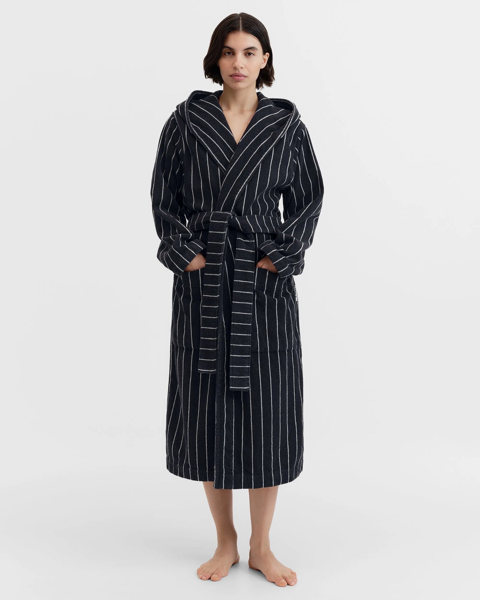 Bed Robe Design Tekla Hooded bathrobe, Antwerp, L | Finnish Design Shop