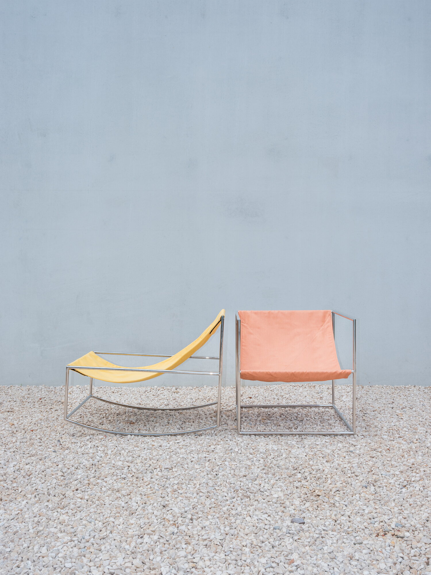 valerie_objects Rocking Chair, stainless steel - yellow | Finnish ...