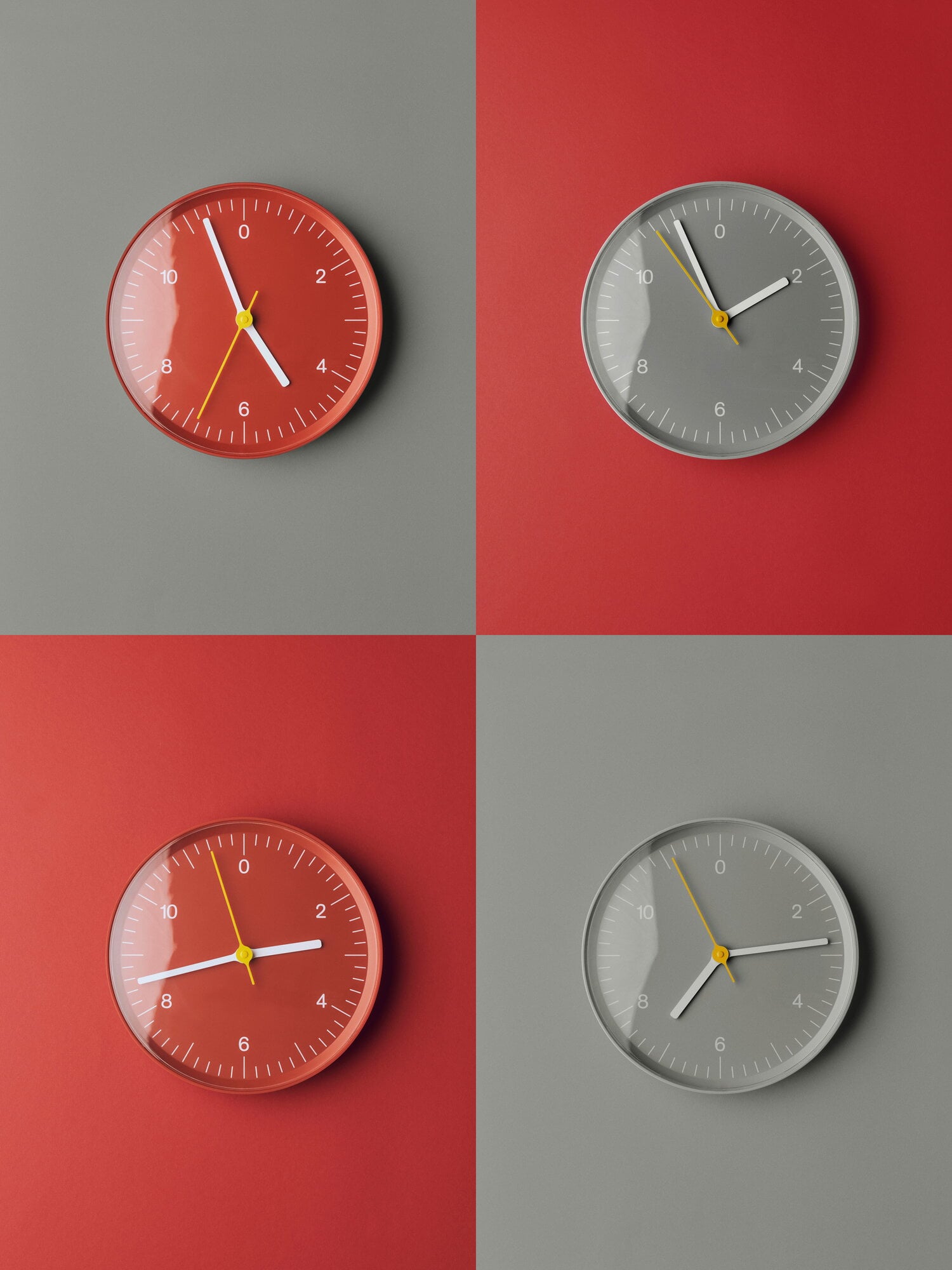 HAY Wall Clock Recycled, red | Finnish Design Shop