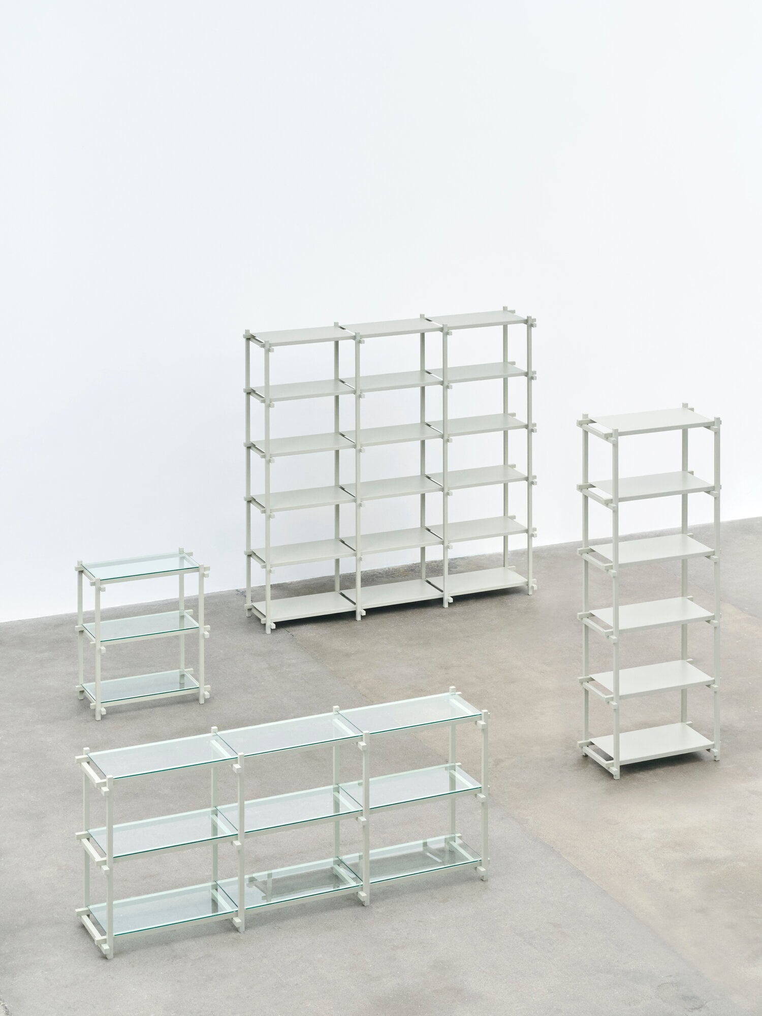 HAY Woody Column 2.0 shelf, high, smokey grey beech - smokey grey