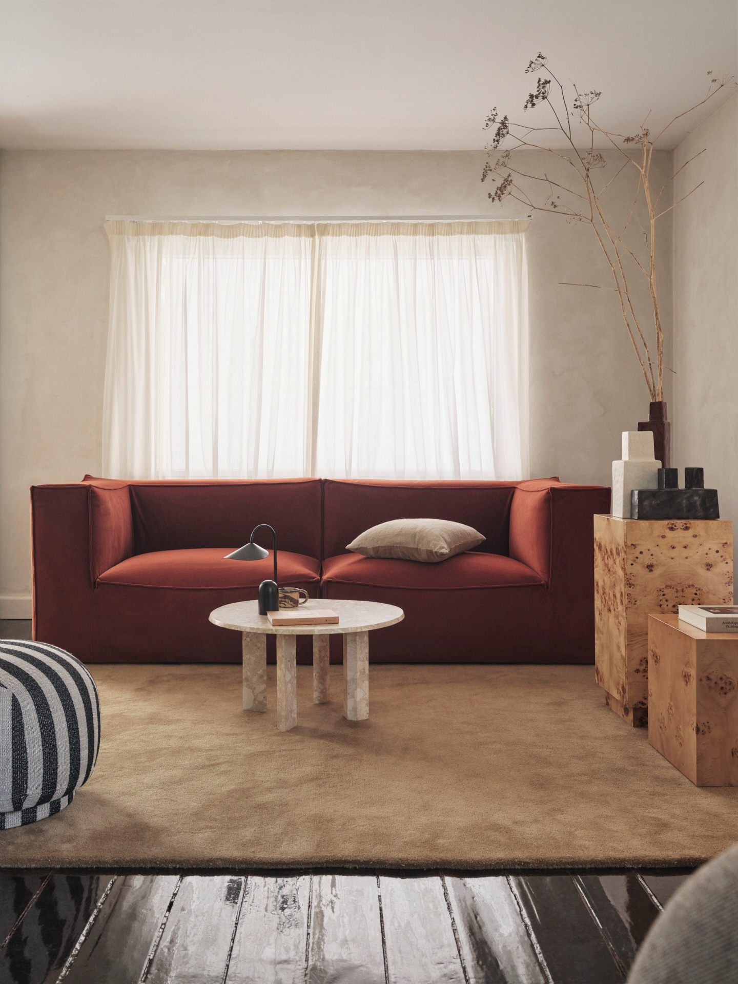 Ferm Living Taula coffee table, sand | Finnish Design Shop