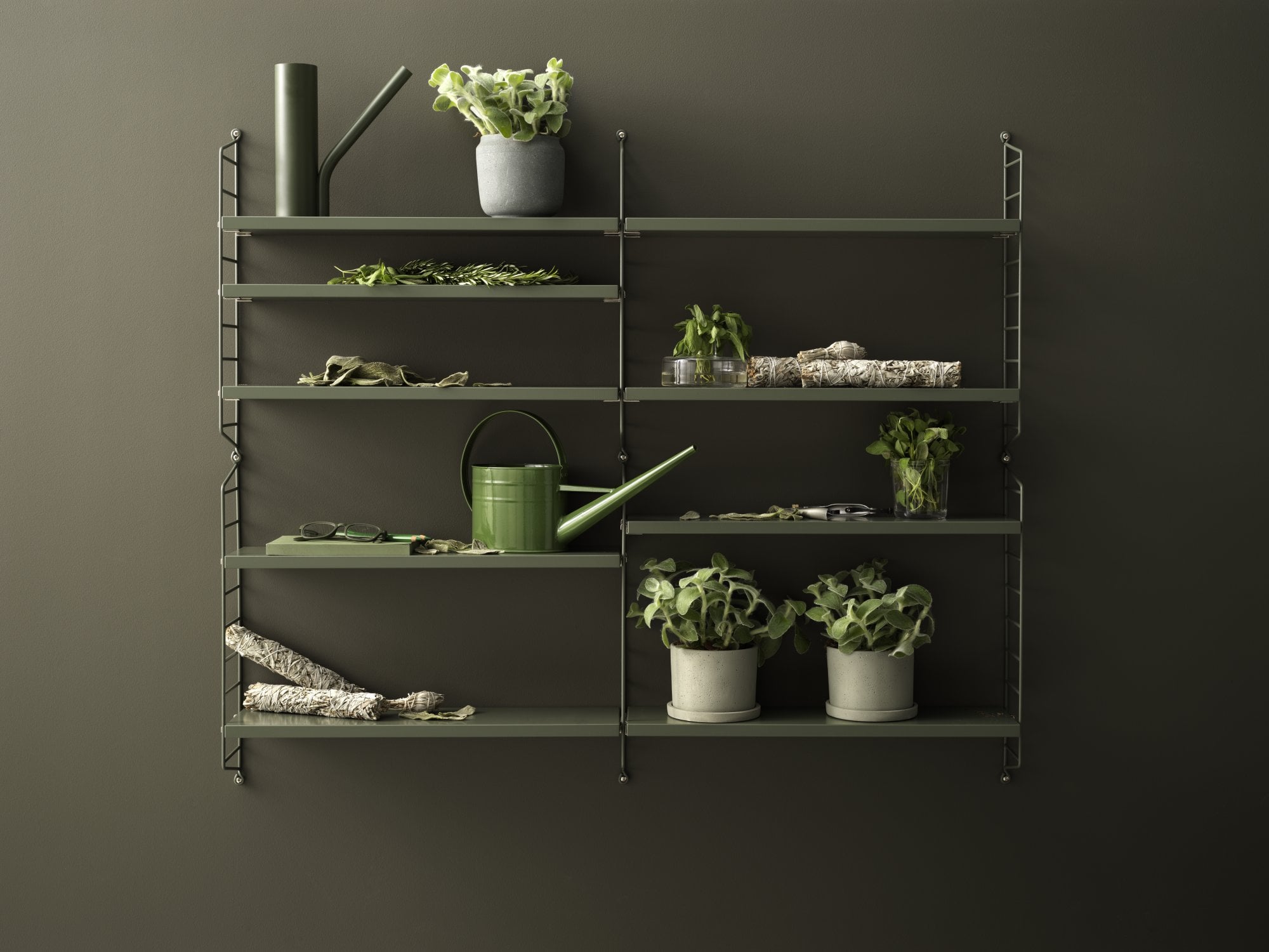 String Furniture String Pocket shelf, sage | Finnish Design Shop