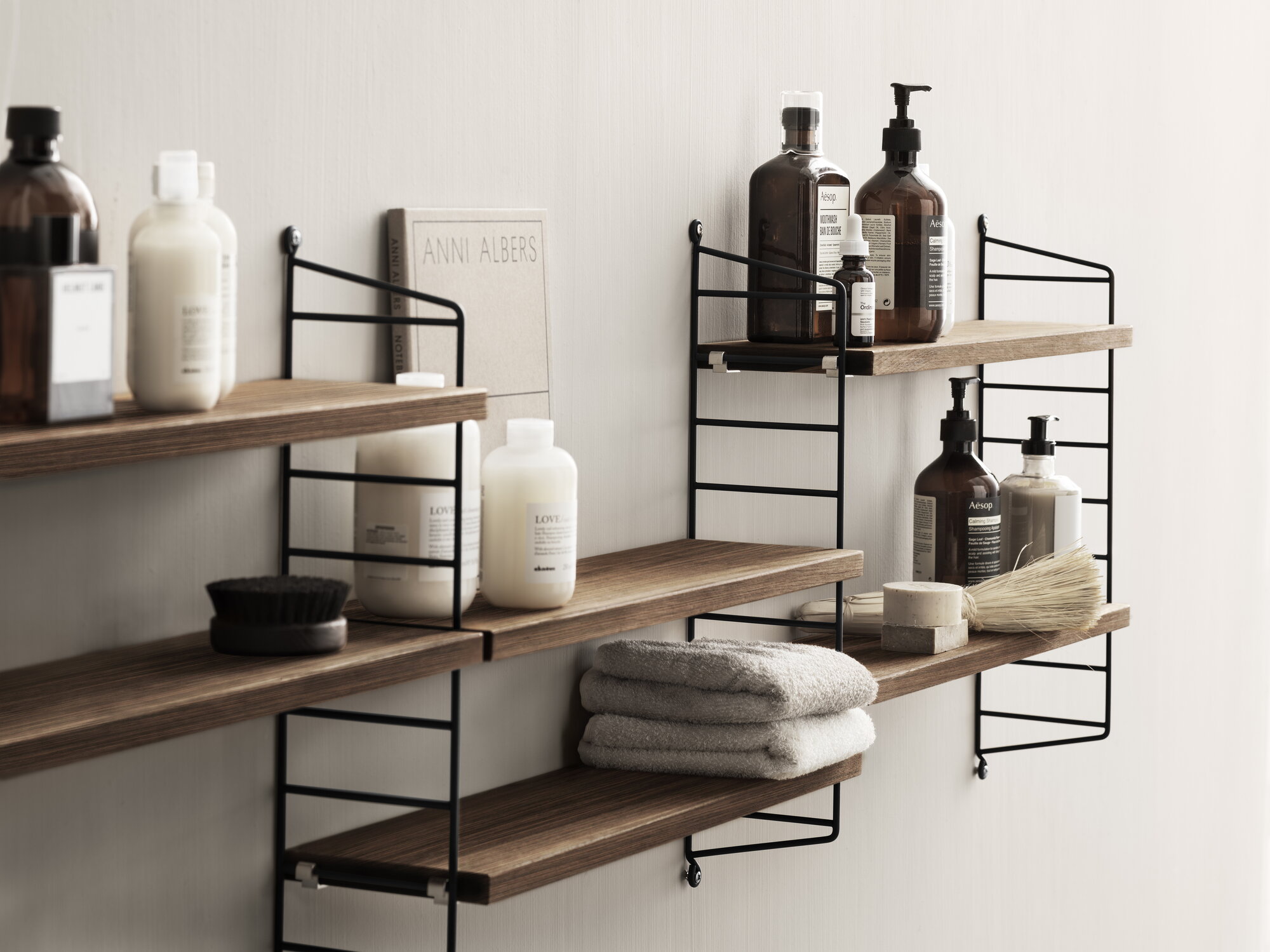 StringPocket ウォルナットブラック String Furniture String Pocket shelf, walnut - black | Finnish