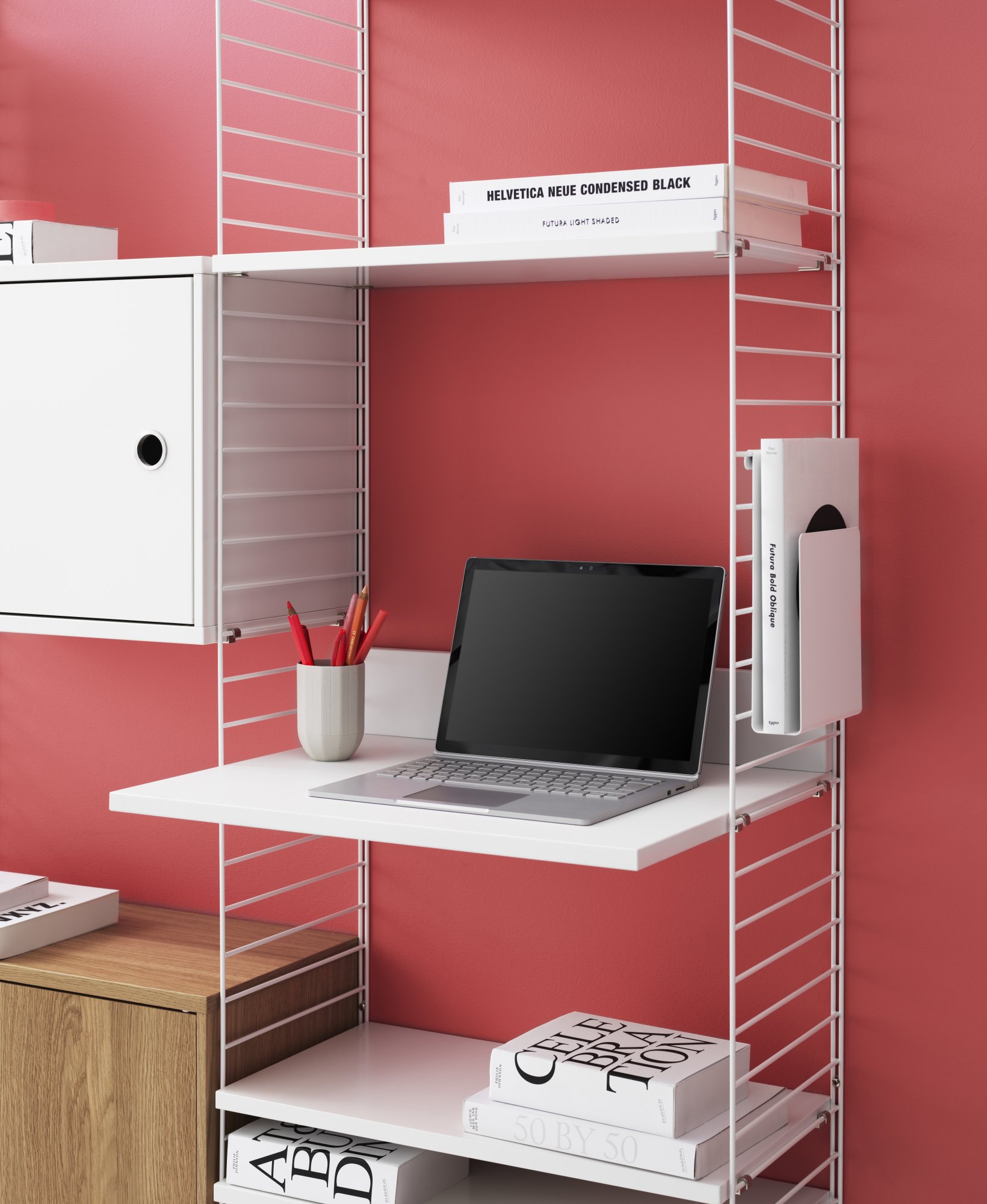 String Furniture String Media shelf, dark grey | Finnish Design Shop