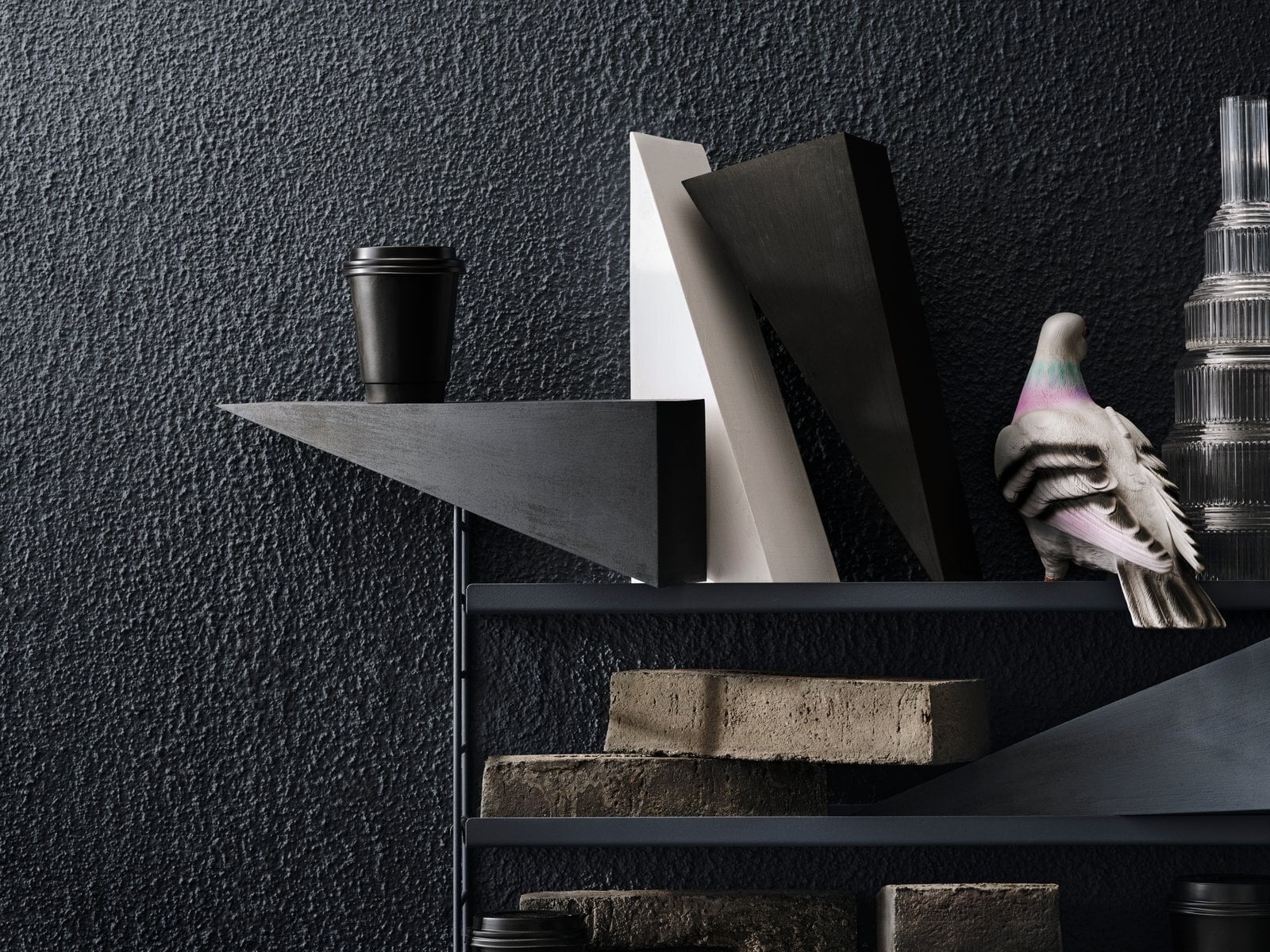 String Furniture String Pocket shelf, dark grey | Finnish Design Shop UK