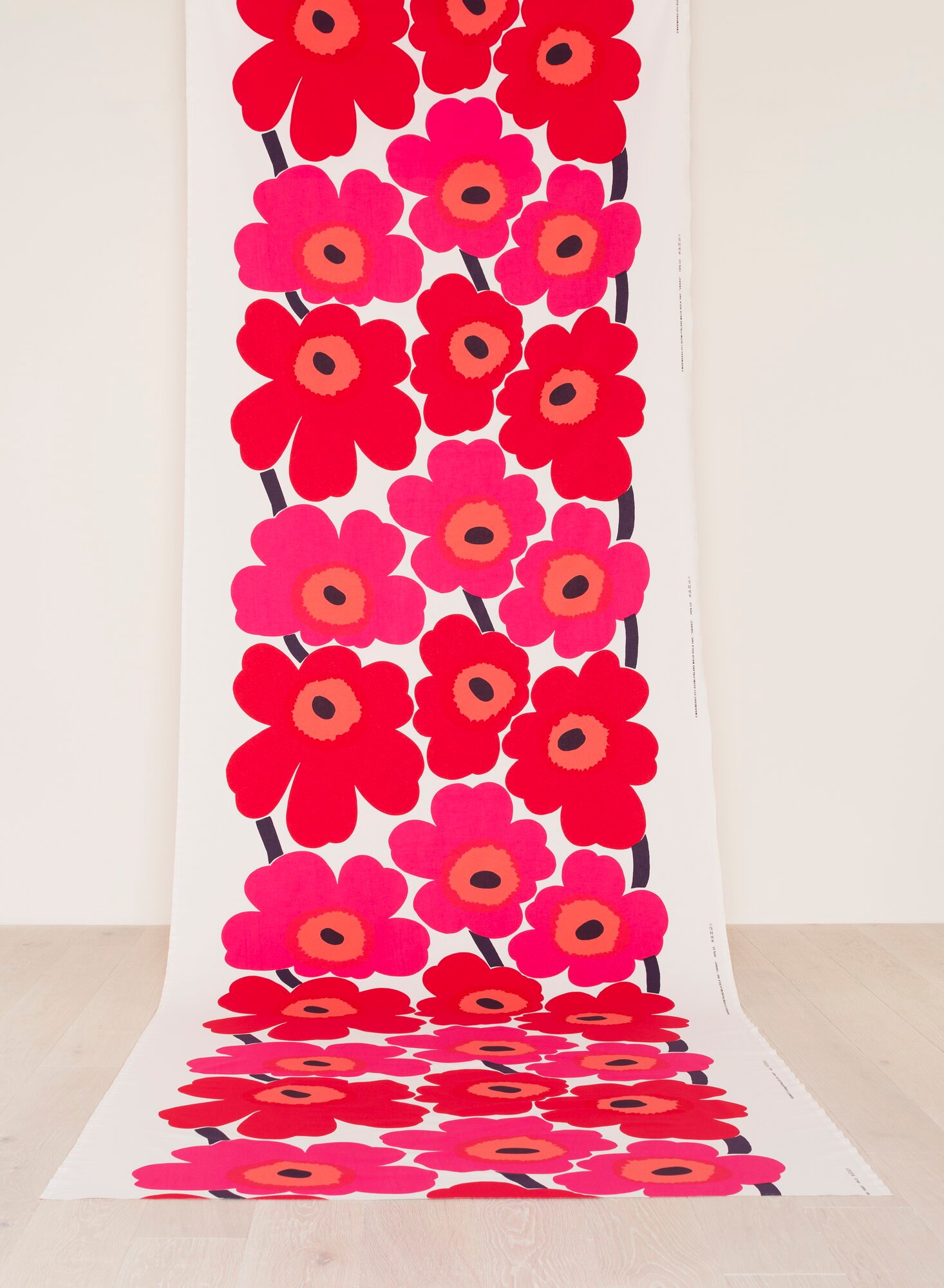 Marimekko Unikko fabric, red | Finnish Design Shop