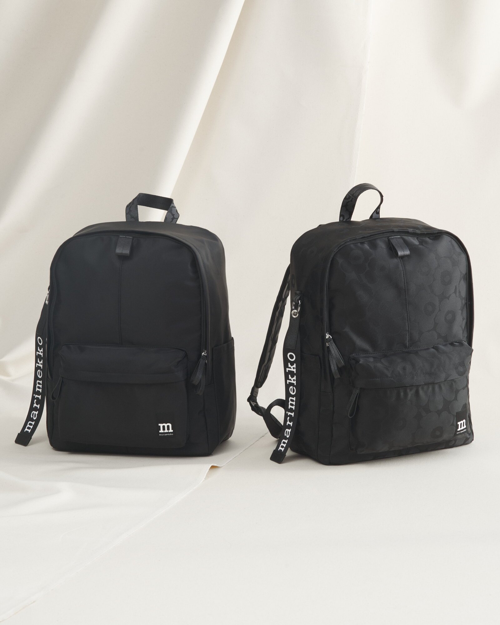 バッグ marimekko Unikko / Zip Top Backpack Marimekko Zip Top Backpack Unikko, black | Finnish Design Shop