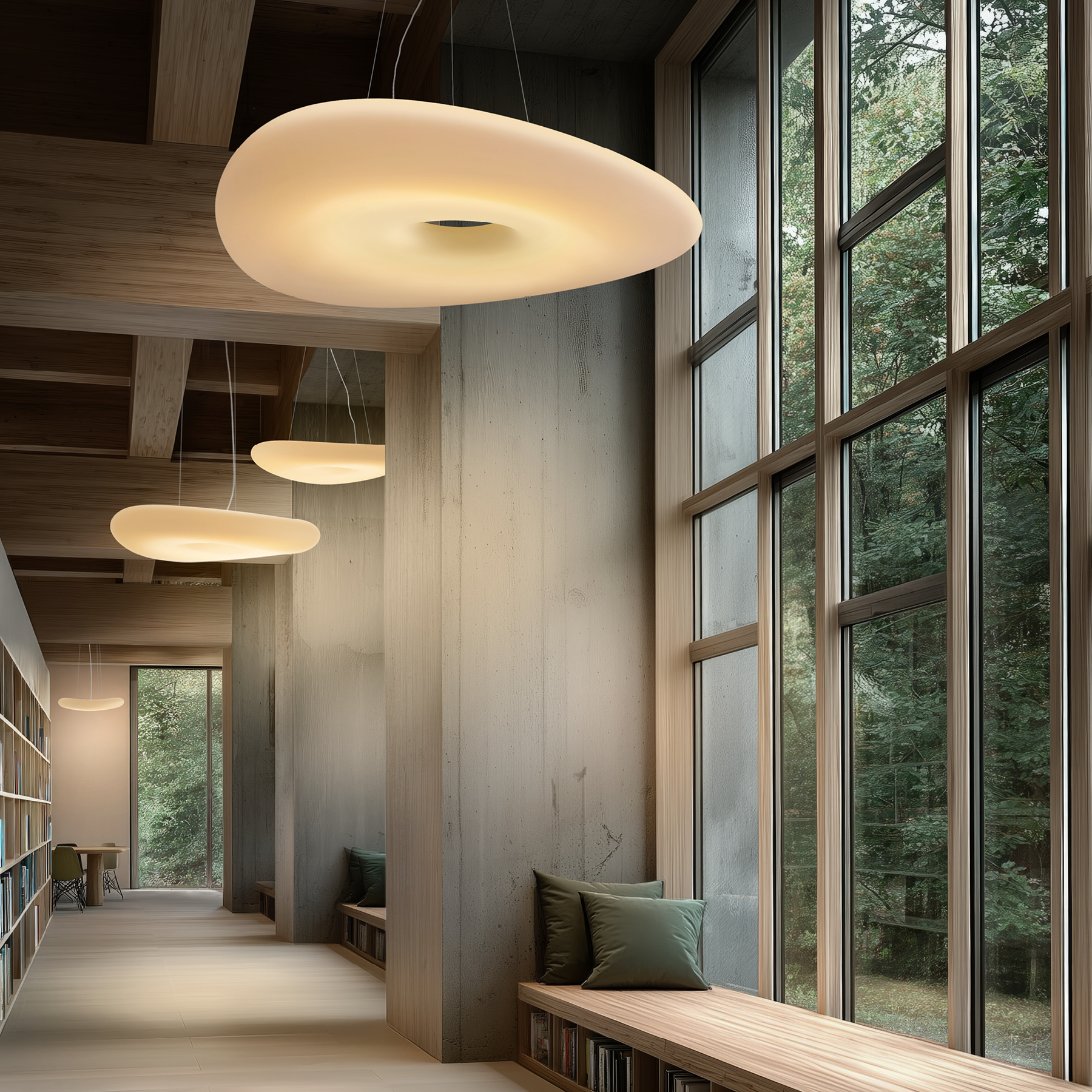 Stilnovo Mr. Magoo pendant, 52 cm, 2700K, phase cut, white | Finnish ...