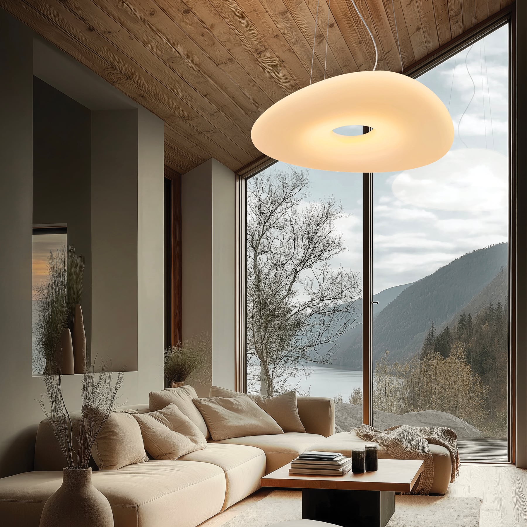 Stilnovo Mr. Magoo pendant, 75 cm, 3000K, phase cut, white | Finnish ...