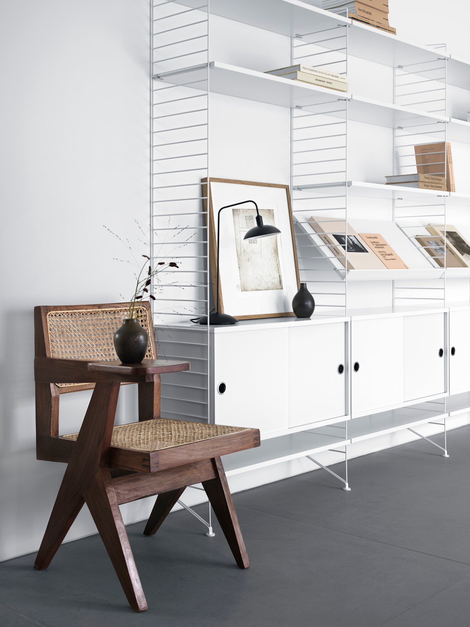 String Furniture String cabinet, 78 x 20 cm, white | Finnish
