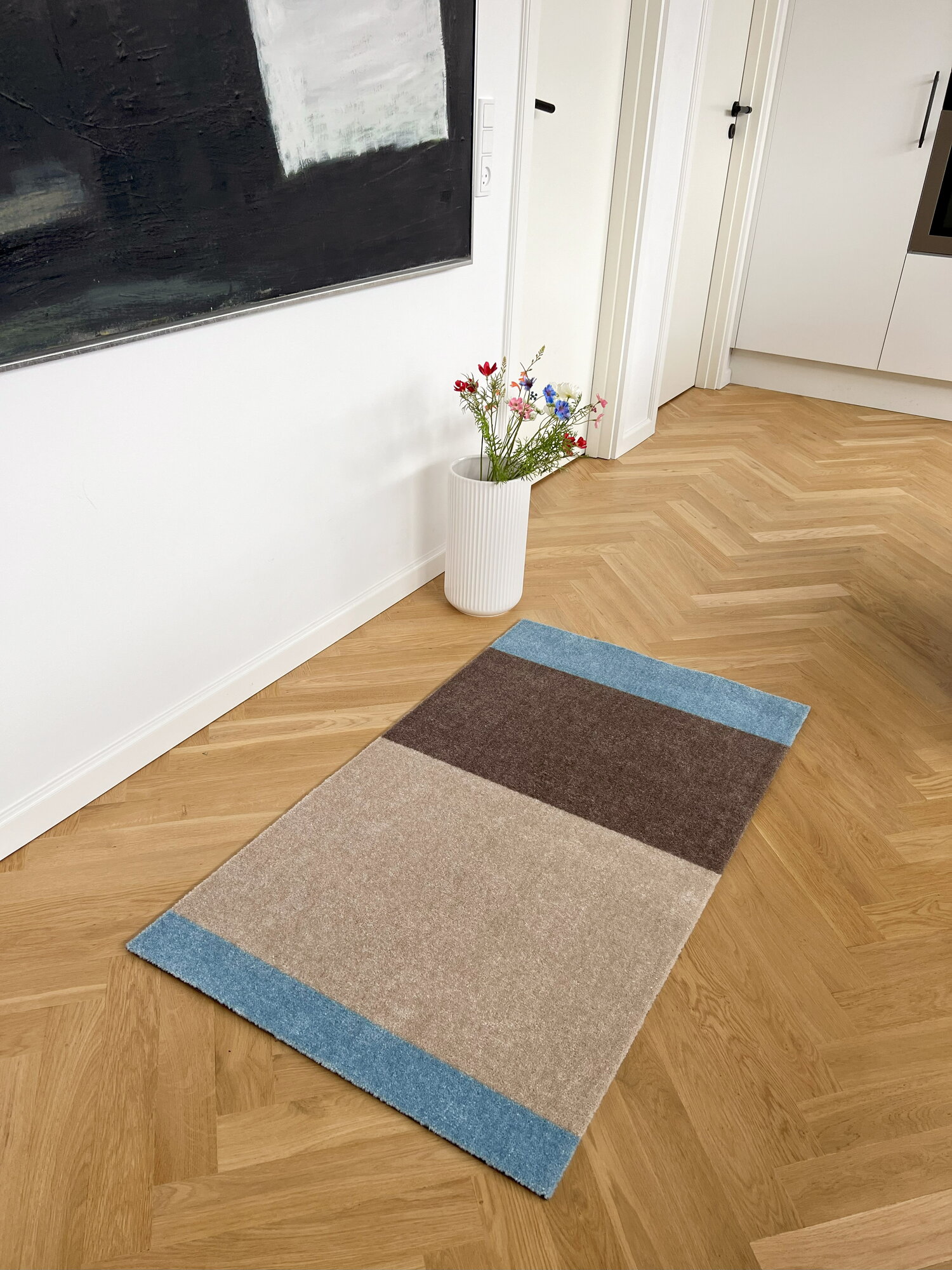 67 Rug Tica Copenhagen Stripes horizontal rug, 67 x 120 cm, blue - sand ...