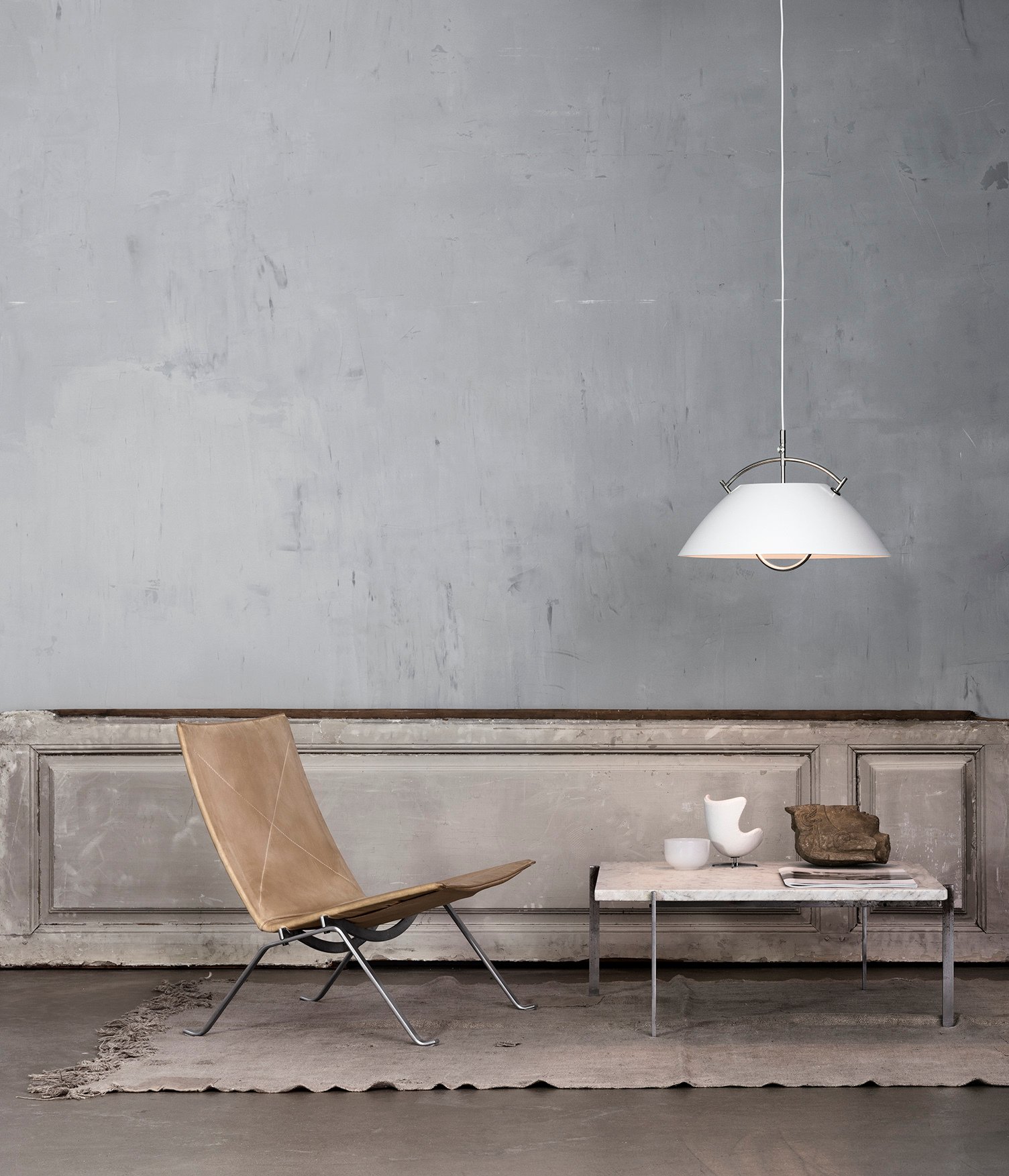 Carl Hansen & Søn [Pendants, Set of 2] Carl Hansen & Søn Wegner pendant, white - nickel | Finnish Design Shop