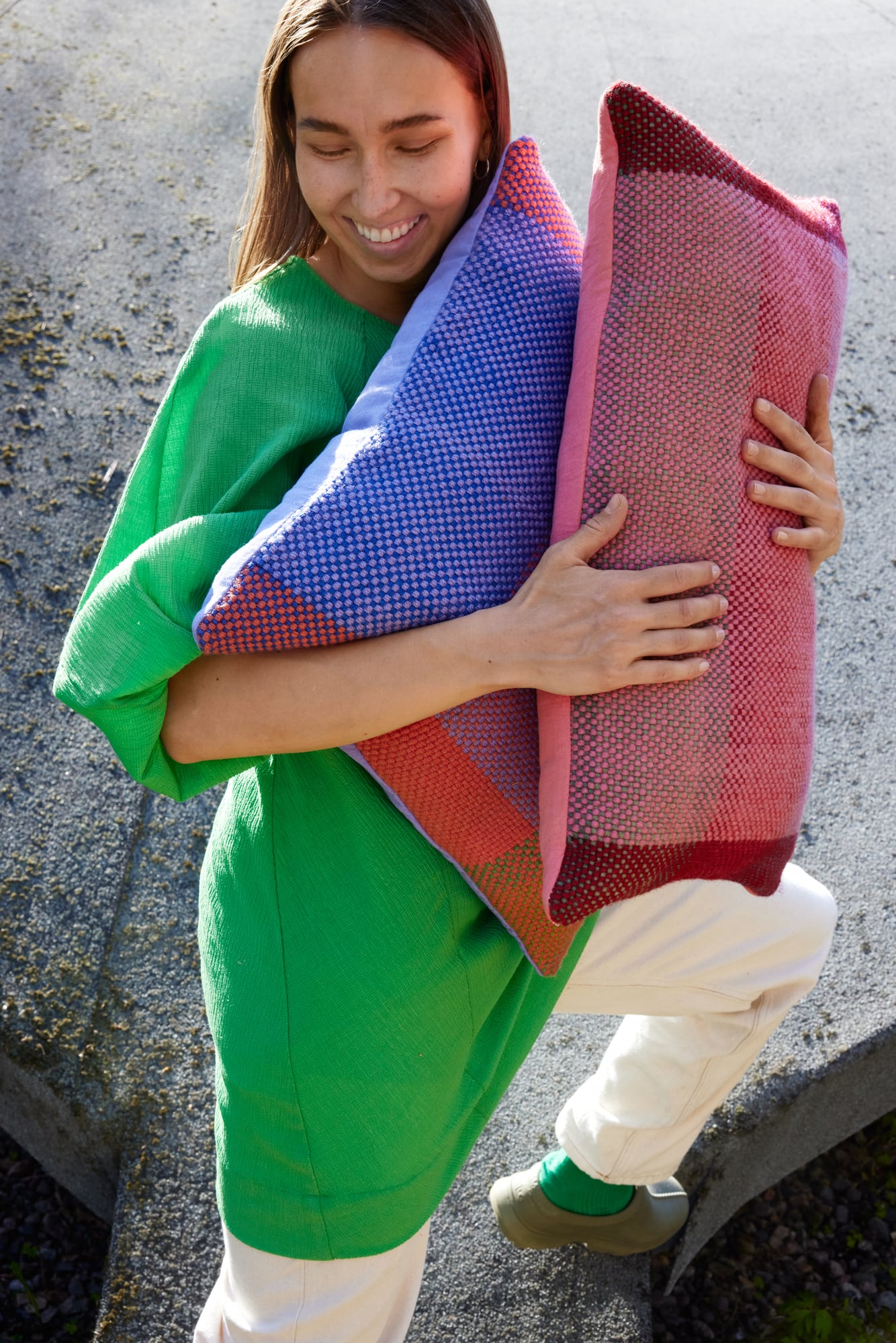 HAY / DOT CUSHION SOFT/キャメル・ミッドナイトブルー2個 Dot