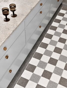 Pappelina Pix rug, 70 x 160 cm, dark linen - vanilla - linen