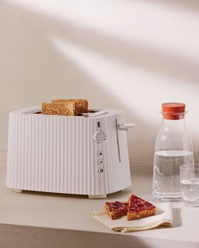 Alessi Plissé Set aus Toaster und Wasserkocher, 1,7 l, Weiß