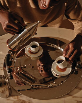 Alessi La Conica espresso coffee maker, 3 cups, steel, decoration image
