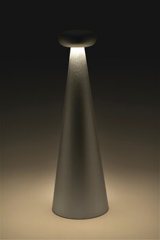 Alessi Lampada da tavolo portatile Bedin, grigio, immagine decorativa