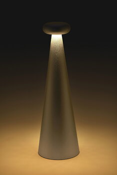Alessi Lampada da tavolo portatile Bedin, grigio, immagine decorativa