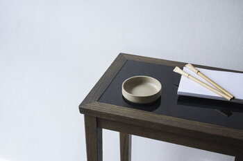 Sibast Table d'appoint No 1, 35 x 25 cm, chêne huilé foncé - verre noir