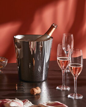 Alessi Seau à vin Bolly, acier inoxydable poli miroir, image décorative