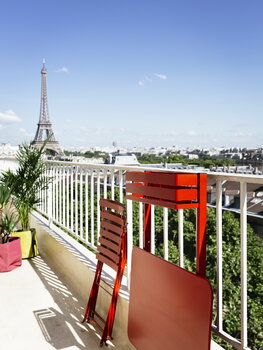 Fermob Table de balcon Bistro, 57 x 77 cm, vert cèdre