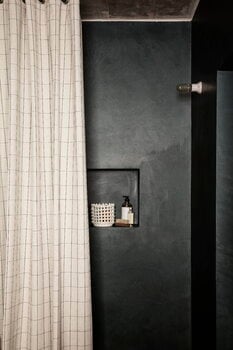 ferm LIVING Chambray shower curtain, grid, sand
