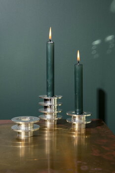 Fritz Hansen Louise candleholder, silver, 3 pcs