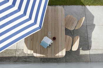 Skagerak Messina parasoll, ø 270 cm, randigt, blått - vitt