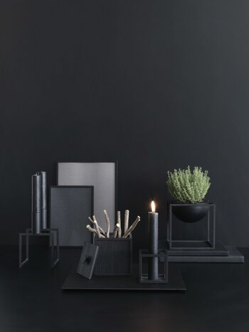 by Lassen Line candleholder, black