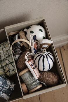 ferm LIVING Copenhagen embroidered ornament, Kringle