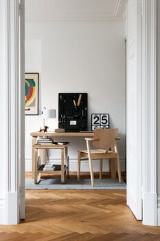 Artek Aalto bord 80A, björk - svart linoleum