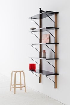 Artek Kaari wall shelf REB 009, black - oak
