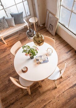 Artek Aalto table 90A, birch - white laminate